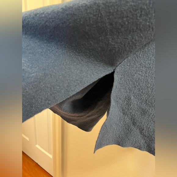 17. EILEEN FISHER High Collar Wool Coat - Picture 13 of 16